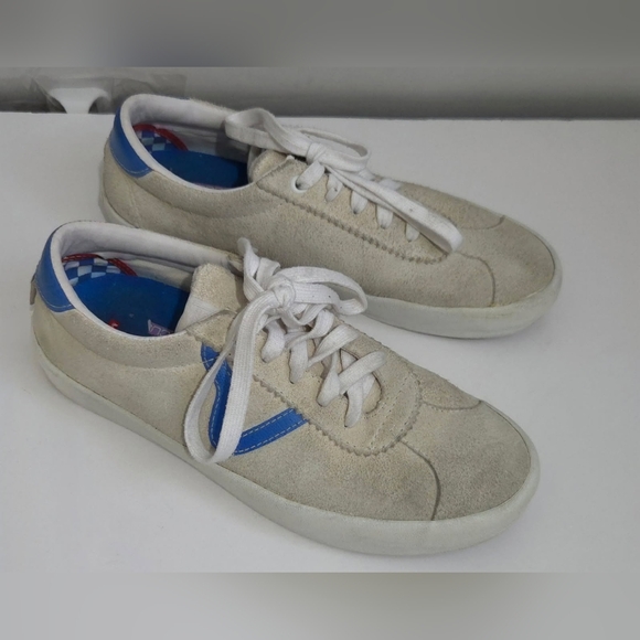 Vans  Cream/Blue Skate Board Director Blue Size 8 - Picture 1 of 3